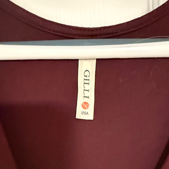 Gilli Deep Burgundy Long Sleeve Dress - Picture 3 of 3